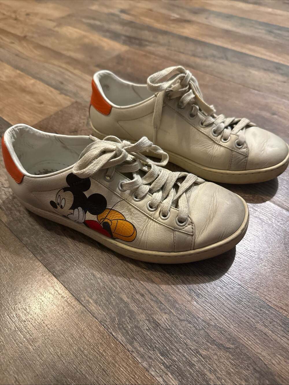 Gucci Ace x Disney Mickey Mouse Leather Low-Top Sneakers